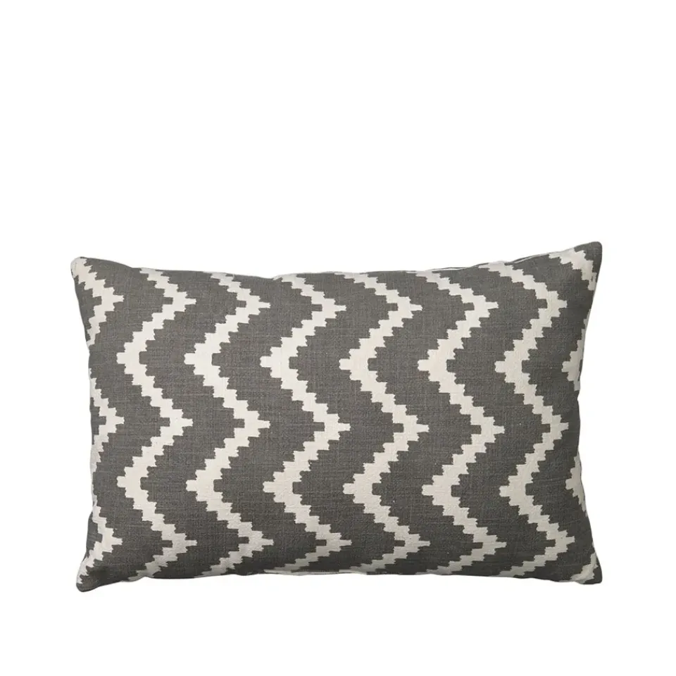 Chhatwal & Jonsson Garden Details & Accessories*Ikat Sema cushion, /off white. 40 cm Grey