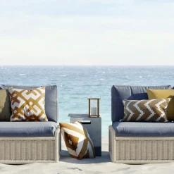 Chhatwal & Jonsson Garden Details & Accessories*Ikat Sema cushion, Sage/off white, 40 cm Green