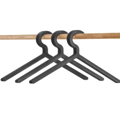Woud Clothes Racks, Coat Stands & Hangers|Clothes Hooks & Hangers*Illusion hanger, 3-pack, Black