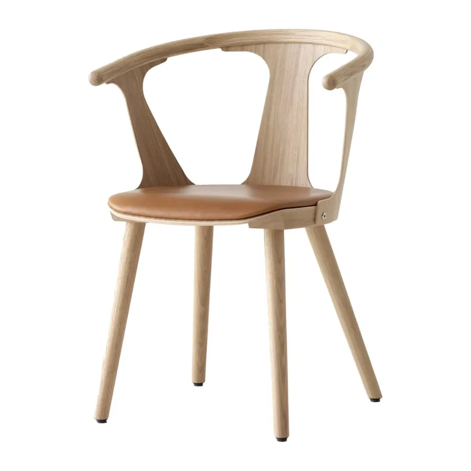 &Tradition Chairs*In Between SK2 chair, Oiled oak-Noble cognac leather Brown