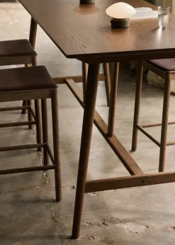 &Tradition Bar Tables*In Between SK26 Counter Table 190x80x95 cm, Smoked lacquered oak Brown