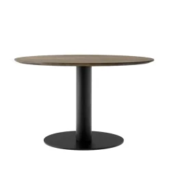 &Tradition Dining Tables*In Between SK12 dining table, Oak smoked oil matte black metal stand Beige