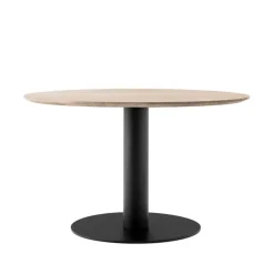 &Tradition Dining Tables*In Between SK12 dining table, Oak oil.matte black metal stand Beige