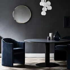 &Tradition Dining Tables*In Between SK12 dining table, Oak oil.matte black metal stand Beige