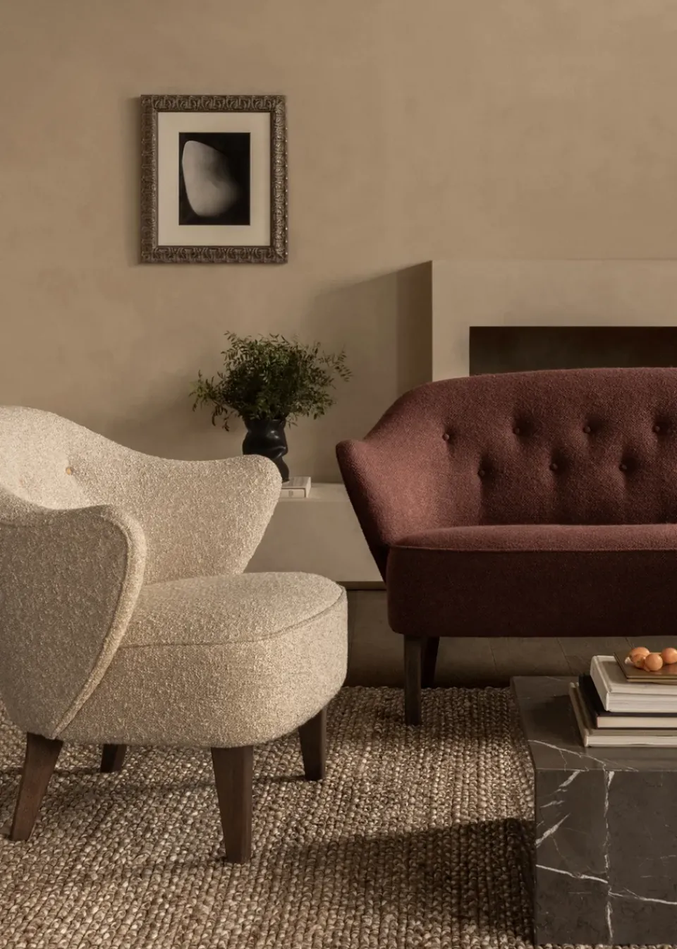 Audo Copenhagen Armchairs & Footstools*Ingeborg armchair, Sahcozero -legs smoked oak Beige