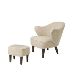 Audo Copenhagen Armchairs & Footstools*Ingeborg armchair set, Fabric sahcozero , incl. footstool, legs smoked oak Beige