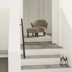 Audo Copenhagen Armchairs & Footstools*Ingeborg armchair set, Fabric sahcozero , incl. footstool, legs smoked oak Beige