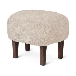 Audo Copenhagen Armchairs & Footstools*Ingeborg ottoman, Sheep skin moonlight-legs in smoked oak WhiteBeige