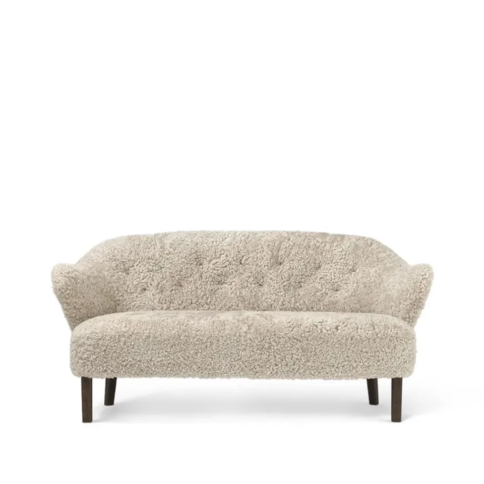 Audo Copenhagen Sofas*Ingeborg 2.5-seat sofa, Sheepskin moonlight-leg oak smoked White