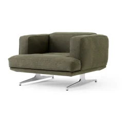 &Tradition Armchairs & Footstools*Inland AV21 armchair, Clay 0014-polished aluminium Green