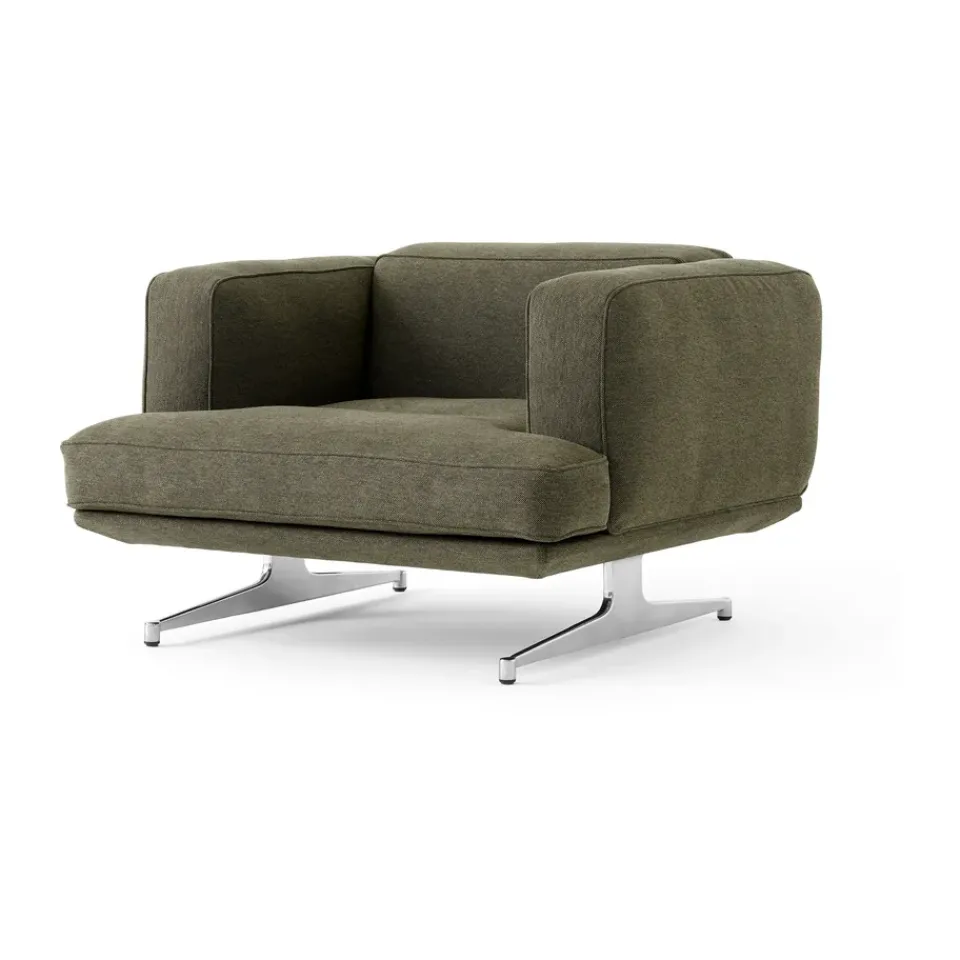 &Tradition Armchairs & Footstools*Inland AV21 armchair, Clay 0014-polished aluminium Green