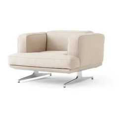 &Tradition Armchairs & Footstools*Inland AV21 armchair, Clay 0011-polished aluminium Beige