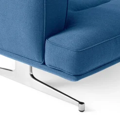 &Tradition Armchairs & Footstools*Inland AV21 armchair, Vidar 733-polished aluminium Blue