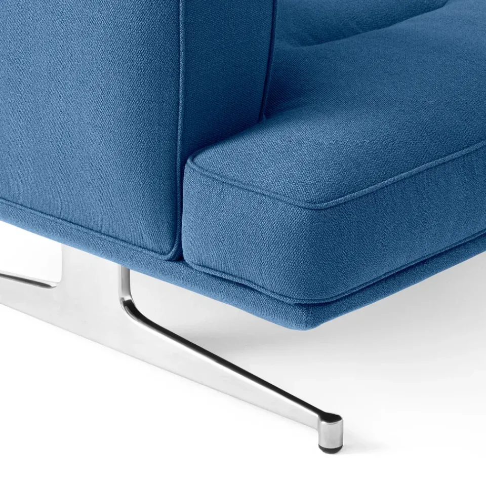 &Tradition Armchairs & Footstools*Inland AV21 armchair, Vidar 733-polished aluminium Blue
