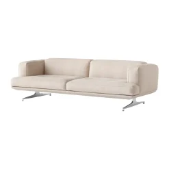 &Tradition Sofas*Inland AV23 3-seater sofa, Clay 0011-polished aluminium Beige