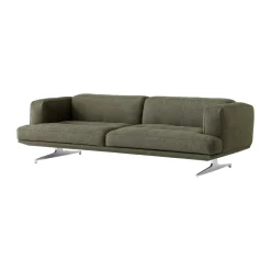 &Tradition Sofas*Inland AV23 3-seater sofa, Clay 0014-polished aluminium Green