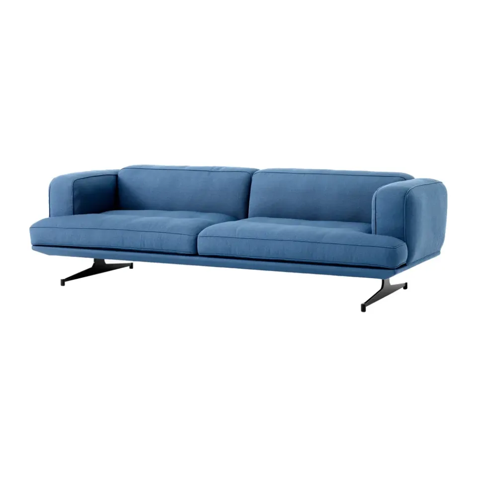 &Tradition Sofas*Inland AV23 3-seater sofa, Vidar 4 Denim 733-black leg Blue