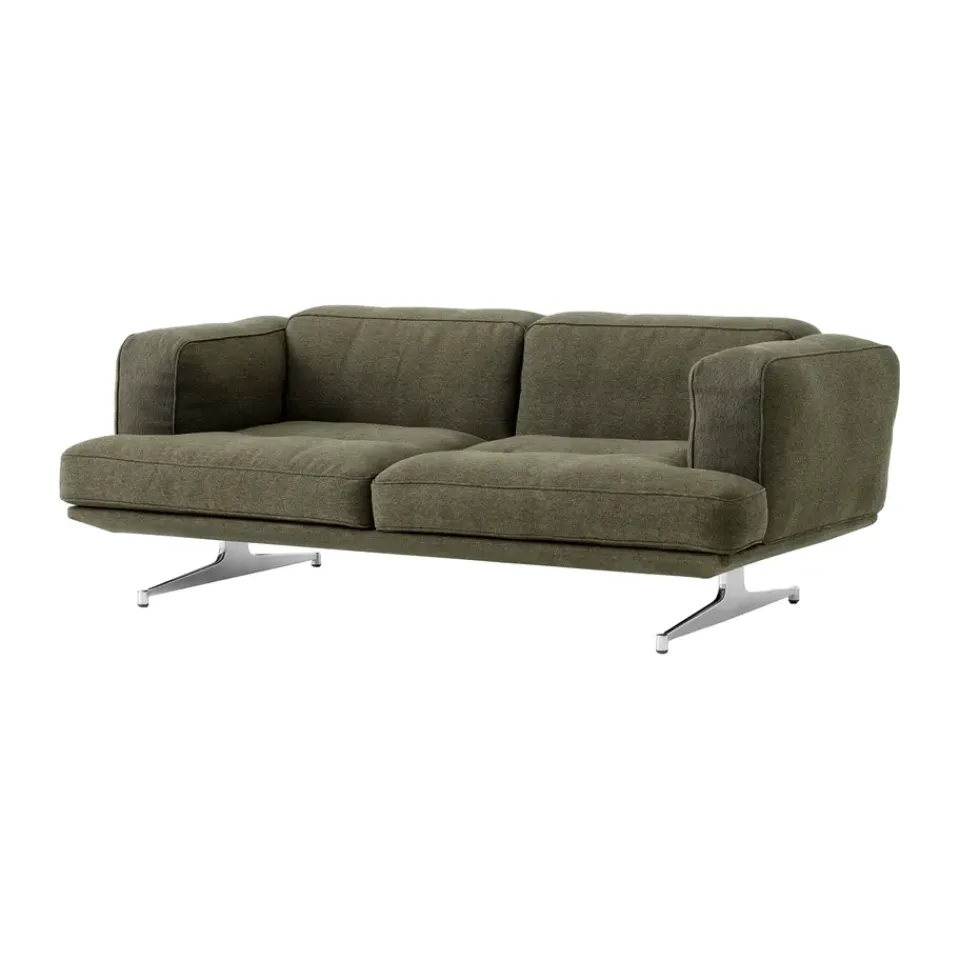 &Tradition Sofas*Inland AV22 sofa 2-seater, Clay 0014-polished aluminium Green