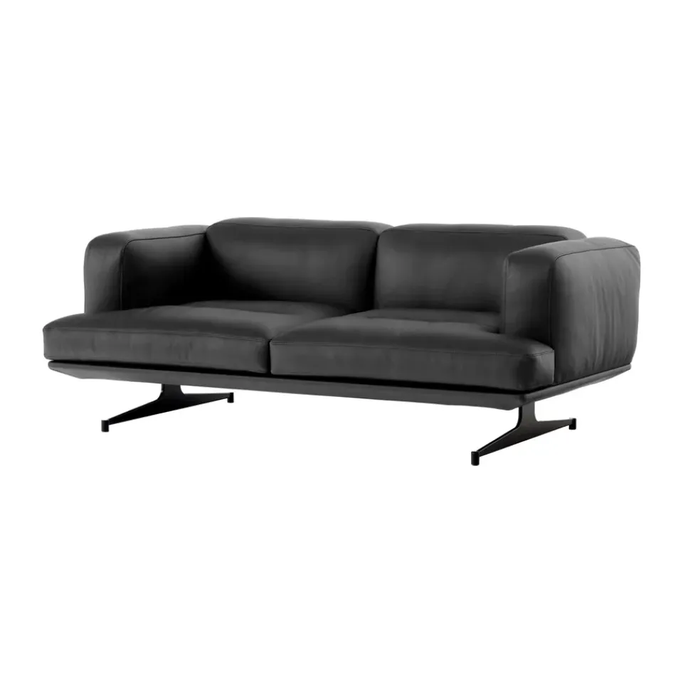 &Tradition Sofas*Inland AV22 sofa 2-seater, Noble leather -warm Black
