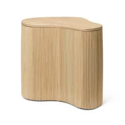 Ferm Living Side Tables*Isola side table with storage, Natural Beige