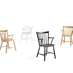 HAY Chairs*J42 armchair, lacquered beech Black
