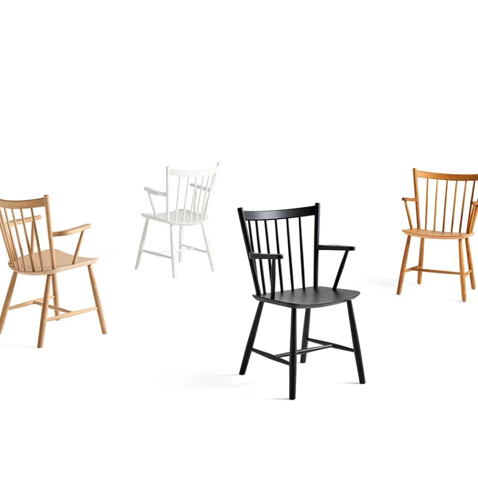 HAY Chairs*J42 armchair, lacquered beech Black