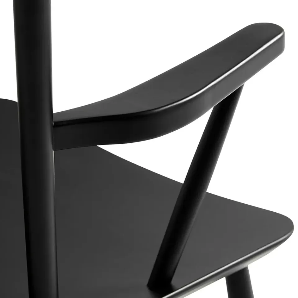 HAY Chairs*J42 armchair, lacquered beech Black