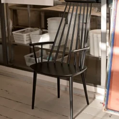 HAY Chairs*J110 armchair, lacquered beech Black