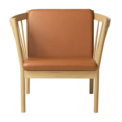 FDB Møbler Armchairs & Footstools*J146 armchair, Oak nature lacquered-cognac leather Brown