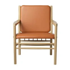 FDB Møbler Armchairs & Footstools*J147 armchair, Oak nature lacquered-cognac leather Brown