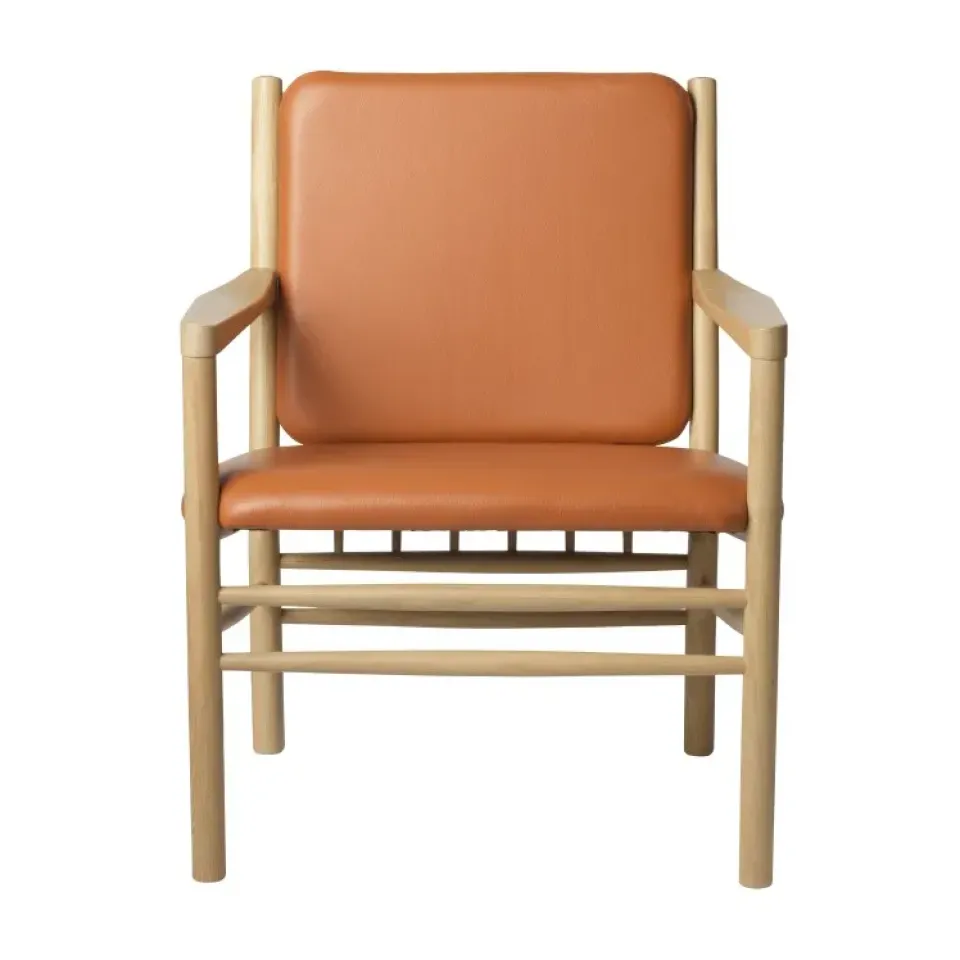 FDB Møbler Armchairs & Footstools*J147 armchair, Oak nature lacquered-cognac leather Brown