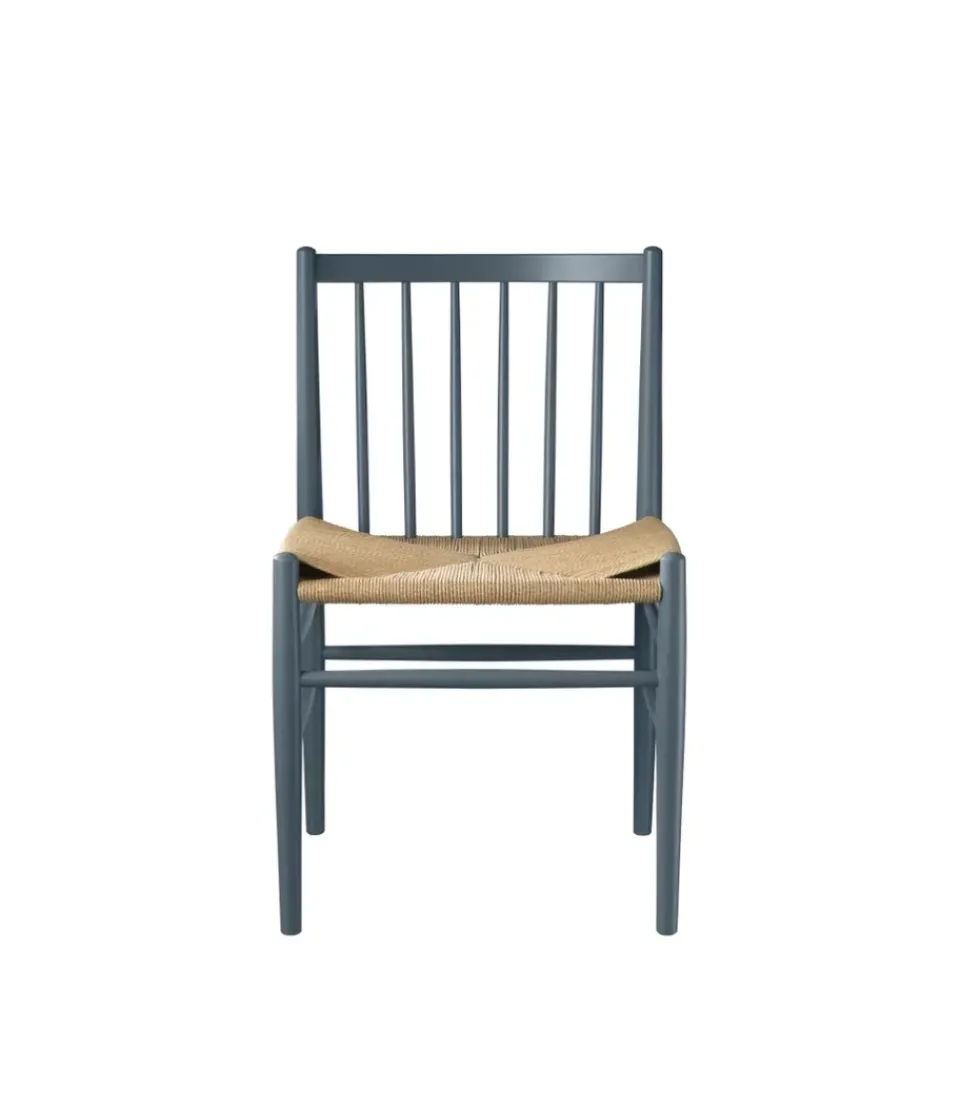 FDB Møbler Chairs*J80 chair, Beech grey painted-nature Blue