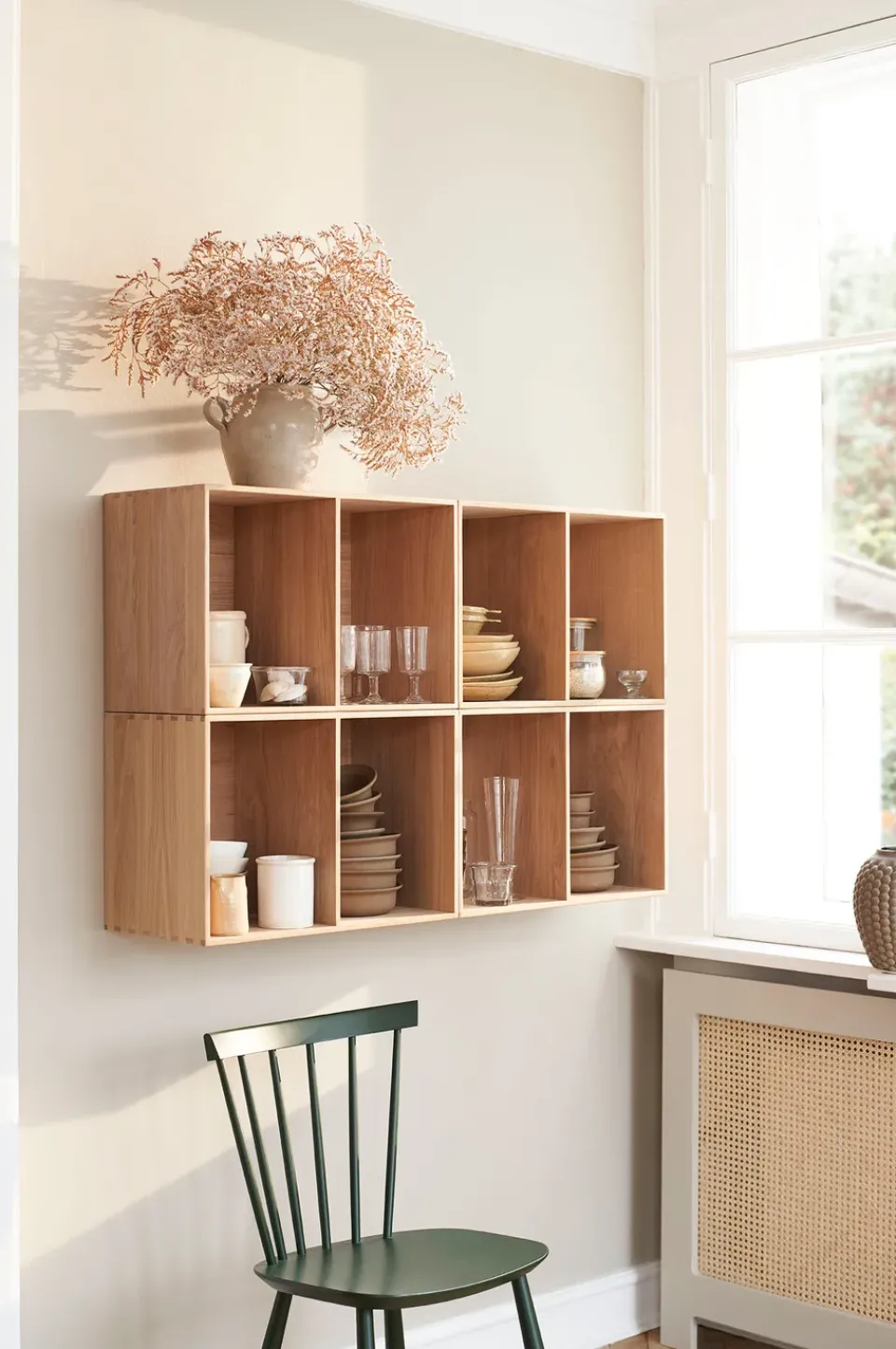 FDB Møbler Chairs*J46 chair, Beech roots painted Beige