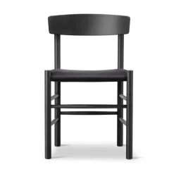 Fredericia Furniture Chairs*J39 chair, lacquered oak- canvas Black