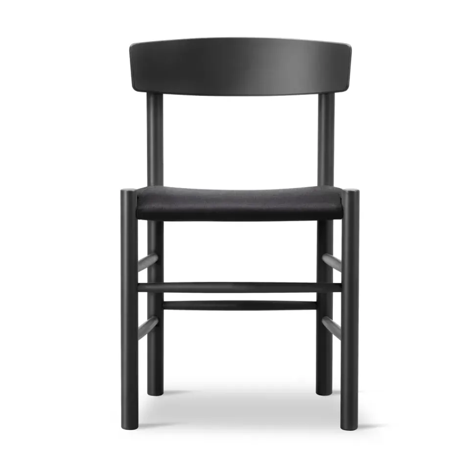 Fredericia Furniture Chairs*J39 chair, lacquered oak- canvas Black