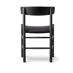 Fredericia Furniture Chairs*J39 chair, lacquered oak- canvas Black