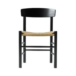 Fredericia Furniture Chairs*J39 chair, lacquered oak-braided natural Black