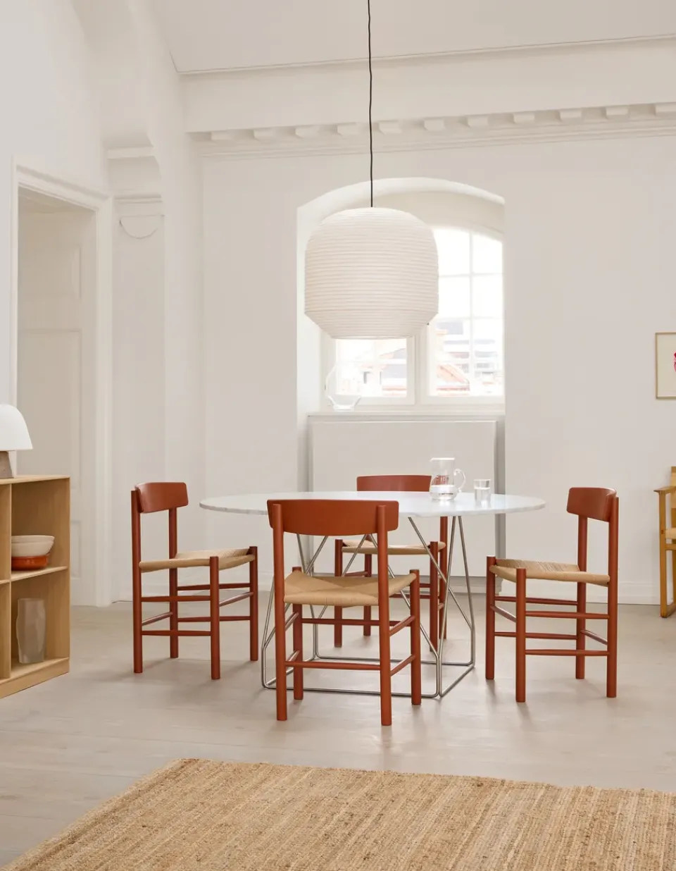 Fredericia Furniture Chairs*J39 chair, Herritage -braided natural Red