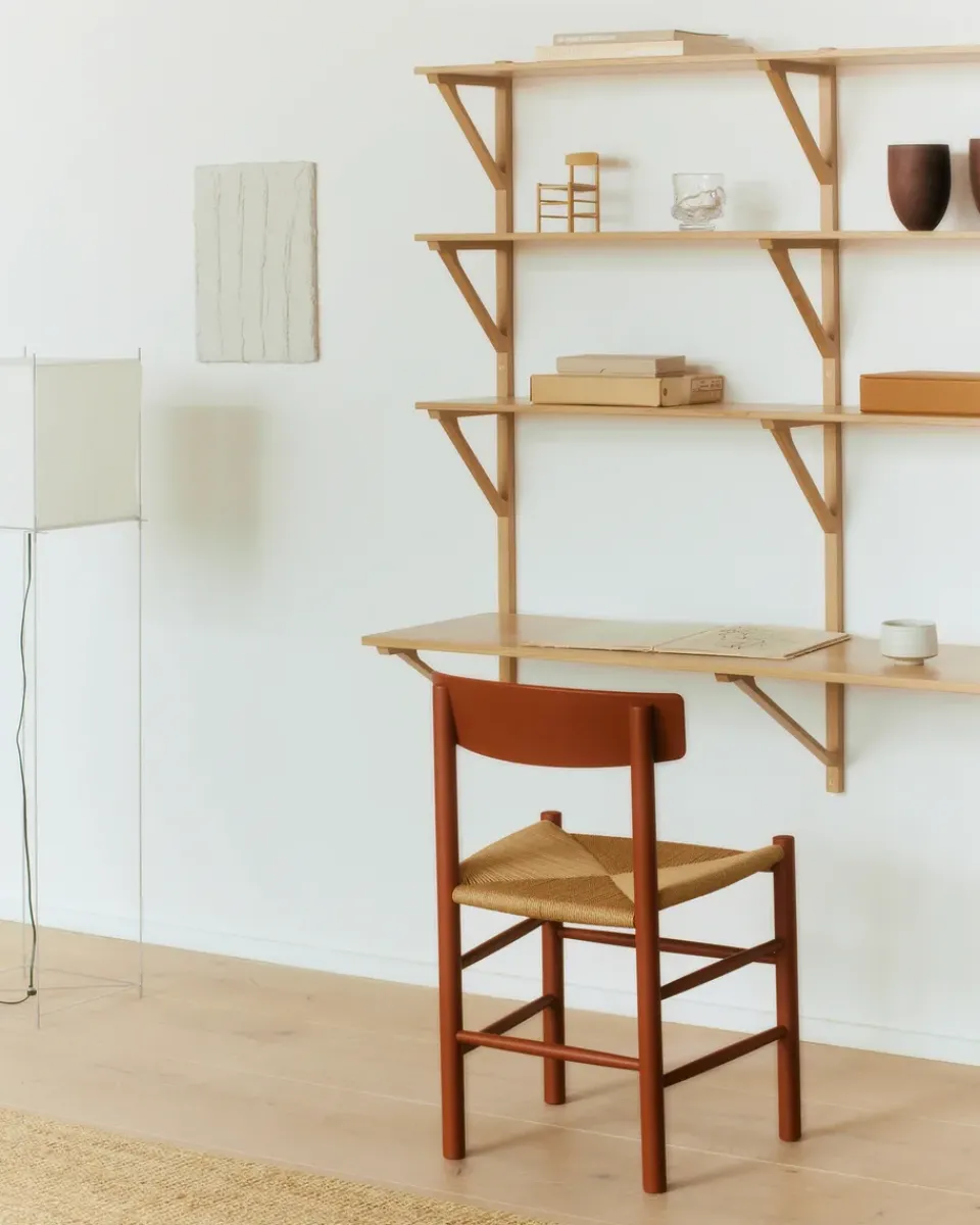 Fredericia Furniture Chairs*J39 chair, Herritage -braided natural Red