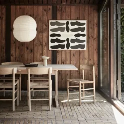 Fredericia Furniture Chairs*J39 chair, Light oiled oak—braided natural Beige