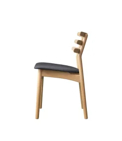 FDB Møbler Chairs*J48 chair, Oak nature lacquered-anthracite Brown
