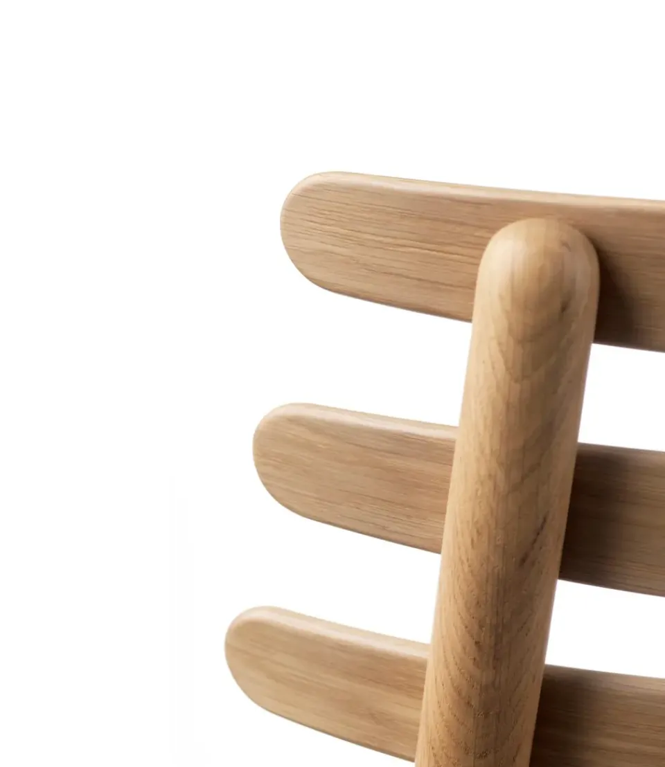 FDB Møbler Chairs*J48 chair, Oak nature lacquered-anthracite Brown