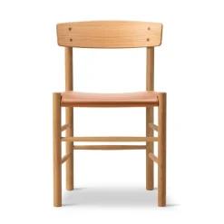 Fredericia Furniture Chairs*J39 chair, Oiled oak-leather Omni 307 cognac Brown