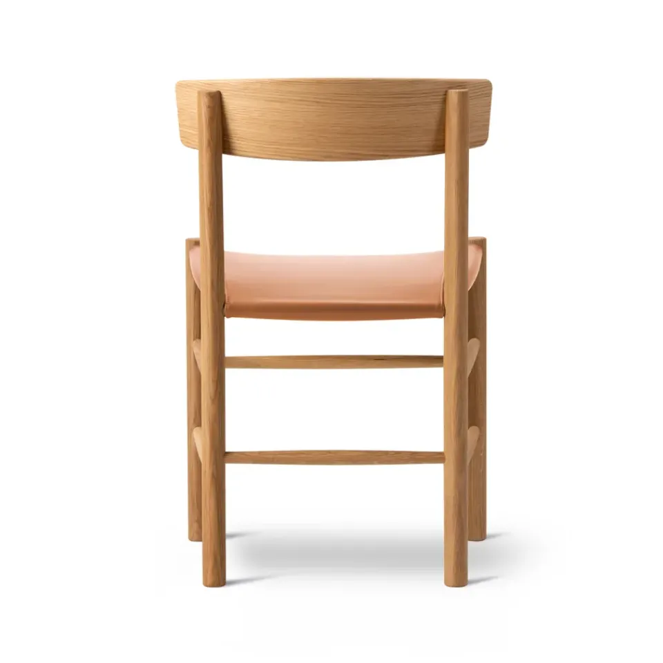 Fredericia Furniture Chairs*J39 chair, Oiled oak-leather Omni 307 cognac Brown