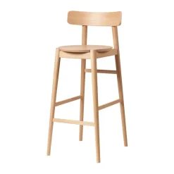 FDB Møbler Bar Stools*J184 Øst bar stool 75 cm, Oak nature lacquered Beige