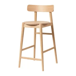 FDB Møbler Bar Stools*J185 Øst barstool 65 cm, Oak nature lacquered Beige