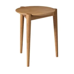 FDB Møbler Stools*J160 stool 35 cm, Oak solid oiled Beige