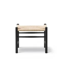 Fredericia Furniture Stools*J16 stool, Natural black lacquered oak Beige