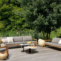 Ethnicraft Garden Sofas & Garden Benches|Balcony Furniture*Jack outdoor 3 seater sofa teak, Mocha Brown