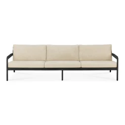 Ethnicraft Outdoor Lounge Furniture|Garden Sofas & Garden Benches*Jack outdoor 3 seater sofa -stained teak, Natural Black